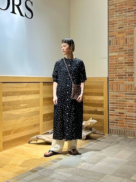 「ストレート×イエベ春」｜「アイテム（ワンピース/ドレス）」を使った、おぎさん（レディース・167cm）の夏コーディネート