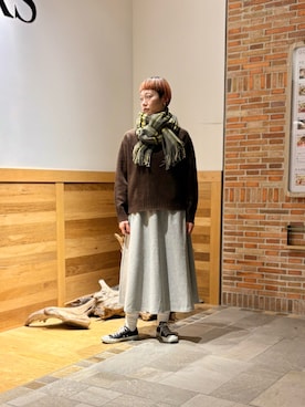 「アイテム（スカート）」を使った、おぎさん（レディース・167cm）の冬コーディネート