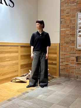 「アイテム（ポロシャツ）」を使った、おぎさん（レディース・167cm）の秋コーディネート