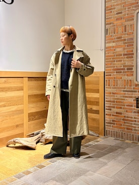 「アイテム（トレンチコート）」を使った、おぎさん（レディース・167cm）の冬コーディネート
