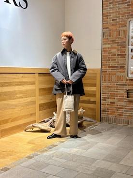「アイテム（ジャケット/アウター）」を使った、おぎさん（レディース・167cm）の秋コーディネート
