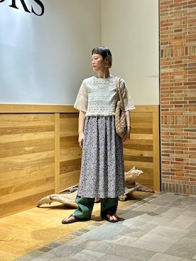 「ストレート×イエベ春」｜「アイテム（ワンピース/ドレス）」を使った、おぎさん（レディース・167cm）の夏コーディネート
