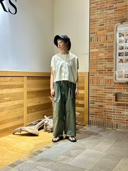 セール】mizuiro ind pleats collar shirts（シャツ/ブラウス