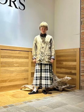 「Barbour（バブアー）の『別注』Barbour　BEDALE（その他アウター）」を使った、おぎさん（レディース・167cm）の冬コーディネート