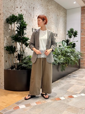 「アイテム（その他アウター）」を使った、おぎさん（レディース・167cm）の秋コーディネート