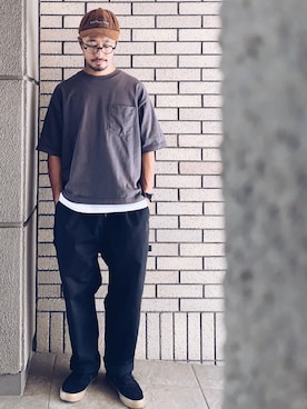 「アイテム（トップス）」を使った、hiromeganeさん（メンズ・165cm・40代）の夏コーディネート