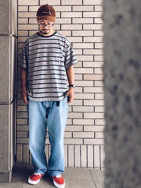 「Levi's（リーバイス）のアイテム（パンツ）」を使った、hiromeganeさん（メンズ・165cm）の夏コーディネート