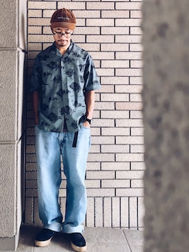 「THE NORTH FACE（ザノースフェイス）のザ ノース フェイス THE NORTH FACE S/S Aloha Vent Shirt_ショートスリーブアロハベントシャツ（シャツ/ブラウス）」を使った、hiromeganeさん（メンズ・165cm・40代）の夏コーディネート