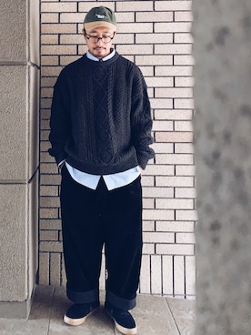 「アイテム（帽子）」を使った、hiromeganeさん（メンズ・165cm・40代）の秋コーディネート