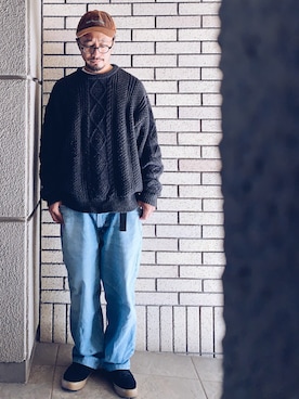 「アイテム（トップス）」を使った、hiromeganeさん（メンズ・165cm・40代）の秋コーディネート