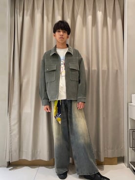 「アイテム（バンダナ/スカーフ）」を使った、とーごさん（メンズ・178cm）の秋コーディネート