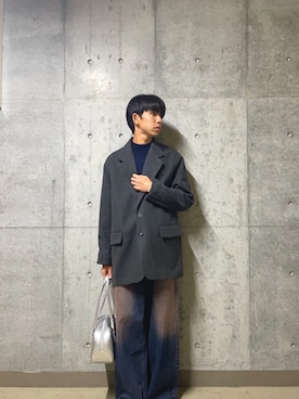 「アイテム（ボストンバッグ）」を使った、とーごさん（メンズ・178cm）の冬コーディネート