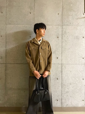 「アイテム（ボストンバッグ）」を使った、とーごさん（メンズ・178cm）の秋コーディネート
