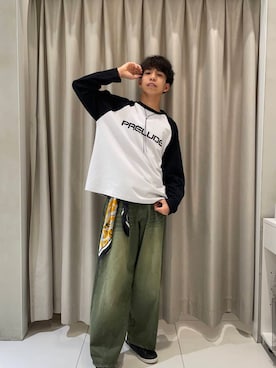「アイテム（バンダナ/スカーフ）」を使った、とーごさん（メンズ・178cm）の秋コーディネート