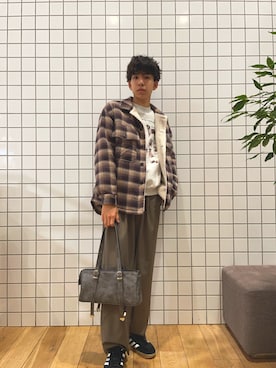 「大学生」｜「アイテム（ブルゾン）」を使った、とーごさん（メンズ・178cm）の冬コーディネート