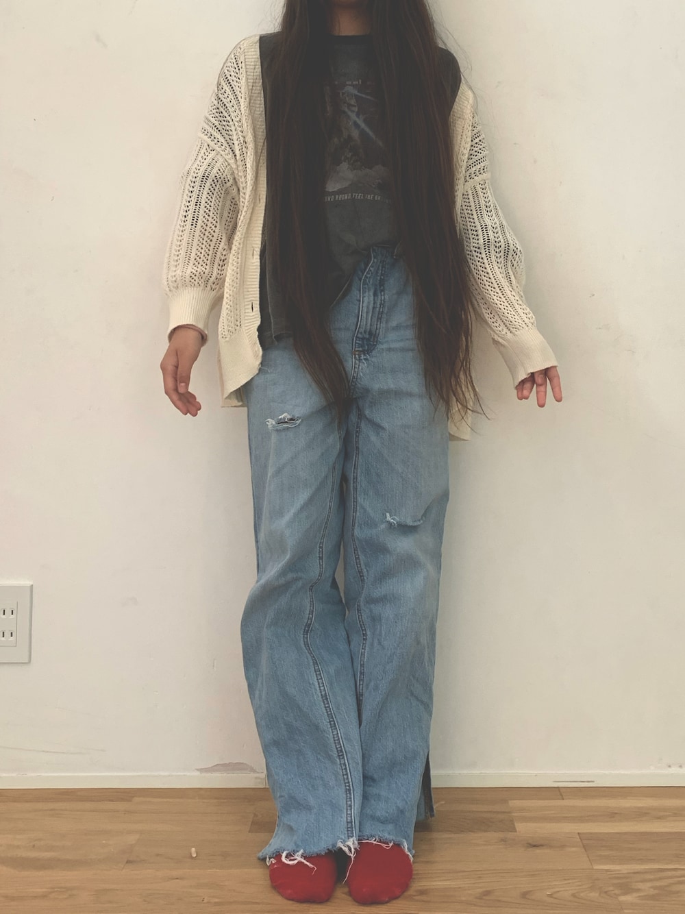 「小学生女子、登校コーデ」｜「GUのアイテム（デニムパンツ、ブルー系）」を使った、toranosuke1120さん（キッズ・147cm）の秋コーディネートの1枚目の写真
