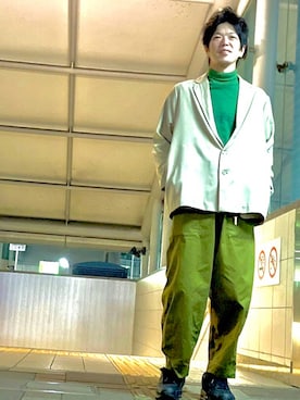 「BASISBROEK（バシスブルック）のアイテム（パンツ）」を使った、kentaさん（メンズ・173cm）の秋コーディネート