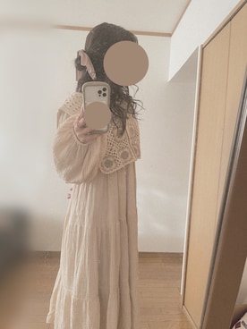「culletのアイテム（ヘアアクセサリー、ベージュ系）」を使った、ゆきさん（レディース・152cm）の冬コーディネート
