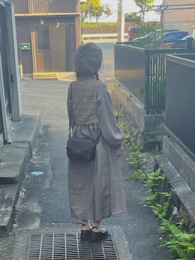 「秋色コーデ」｜「アイテム（ハンチング/ベレー帽）」を使った、ゆきさん（レディース・152cm）の秋コーディネート