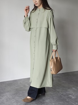 「ミントグリーン」｜「アイテム（ボストンバッグ）」を使った、Riberry_officialさん（レディース・158cm）の春コーディネート