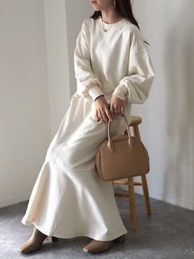 「長袖ワンピース」｜Riberry_officialさん（レディース・158cm）の秋コーディネート