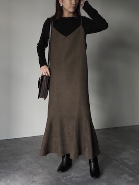 「メロートップス」｜「アイテム（ワンピース/ドレス）」を使った、Riberry_officialさん（レディース・158cm）の冬コーディネート