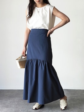 「マーメイドライン」｜Riberry_officialさん（レディース・158cm）の夏コーディネート