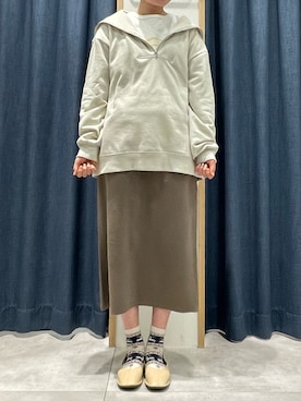 「Samansa Mos2 blue」｜「アイテム（スウェット）」を使った、𝚁𝚊𝚒𝚖𝚞 さん（レディース・163cm）の冬コーディネート