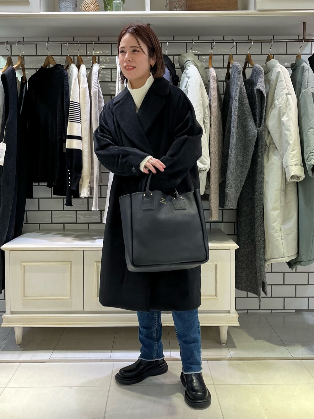 PUAL CE CIN（ピュアルセシン）の「ファンシーモッサBIG襟コート