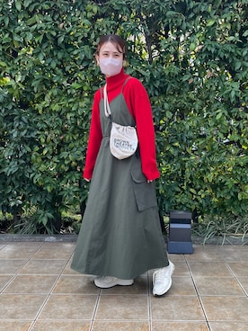 「ミリタリーコーデ」｜「アイテム（ワンピース/ドレス）」を使った、yns628さん（レディース・158cm）の秋コーディネート