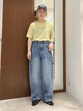 「PUAL CE CIN（ピュアルセシン）のアイテム（パンツ）」を使った、yns628さん（レディース・158cm）の春コーディネート