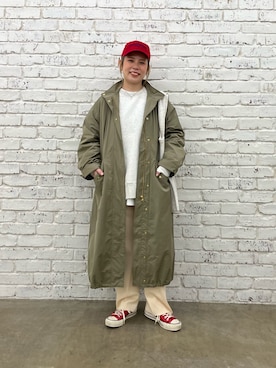 「アイテム（モッズコート）」を使った、yns628さん（レディース・158cm）の秋コーディネート