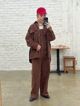 「おでかけコーデ」｜「アイテム（サロペット/オーバーオール）」を使った、yns628さん（レディース・158cm）の秋コーディネート