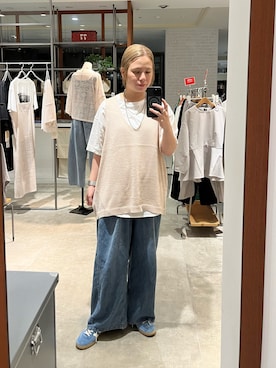 「アイテム（ベスト）」を使った、yns628さん（レディース・158cm）の夏コーディネート