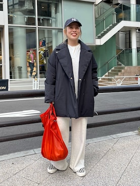 「アイテム（エコバッグ/サブバッグ）」を使った、yns628さん（レディース・158cm）の秋コーディネート