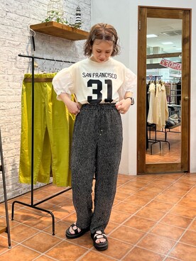 「ドットパンツ」｜yns628さん（レディース・158cm）の夏コーディネート