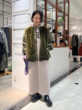 「ファーアウター」｜yns628さん（レディース・158cm）の秋コーディネート