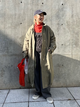 「アイテム（モッズコート）」を使った、yns628さん（レディース・158cm）の秋コーディネート