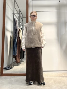 「アイテム（ベスト）」を使った、yns628さん（レディース・158cm）の秋コーディネート