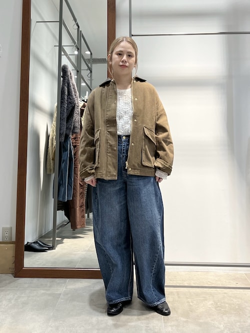 セール】フェイクレザー襟カバーオールジャケット（カバーオール