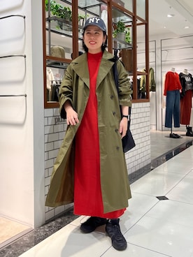 「PUAL CE CIN（ピュアルセシン）のアイテム（トレンチコート）」を使った、yns628さん（レディース・158cm）の秋コーディネート