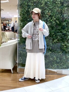 「PUAL CE CIN（ピュアルセシン）のアイテム（ブルゾン）」を使った、yns628さん（レディース・158cm）の春コーディネート