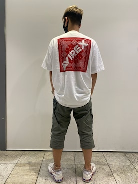 「ミリタリーシャツ」｜生田智義さん（メンズ・174cm）の夏コーディネート