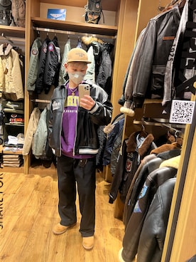 「ミリタリーコーデ」｜「アイテム（スタジャン）」を使った、生田智義さん（メンズ・174cm）の冬コーディネート