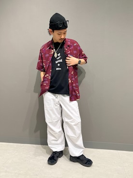 「ミリタリーシャツ」｜生田智義さん（メンズ・174cm）の春コーディネート