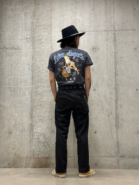 「アイテム（チノパンツ、その他）」を使った、生田智義さん（メンズ・174cm）の春コーディネート