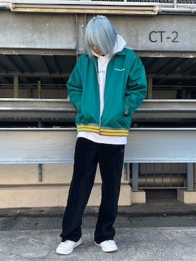 「DANKE SCHON（ダンケシェーン）のDankeSchon/ダンケシェーン/TCジャケット（ブルゾン、グリーン系）」を使った、湯原健太さん（メンズ・178cm）の冬コーディネート