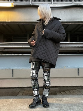 「WHITELAND（ホワイトランド）のアイテム（ブルゾン）」を使った、湯原健太さん（メンズ・178cm）の冬コーディネート