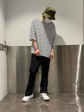 「DANKE SCHON（ダンケシェーン）のアイテム（スラックス）」を使った、湯原健太さん（メンズ・178cm）の夏コーディネート
