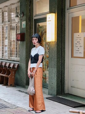 Olivia Lanさん（レディース・158cm）の夏コーディネート